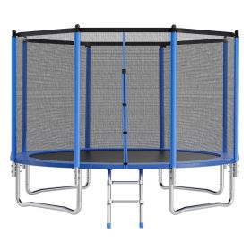 VEVOR Outdoor Trampoline, 14FT Round Recreational Trampoline with Enclosure Net, ASTM Approved, Heavy Duty Trampolines, Max 450 lbs Weight Capaci