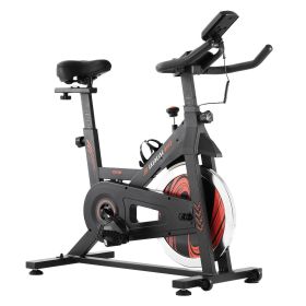 VEVOR Exercise Bike, Adjustable Stationary Bike, Indoor Cycling Bike for Home Cardio, Workout Bike with Silent Belt Drive, Comfortable Seat Cushi