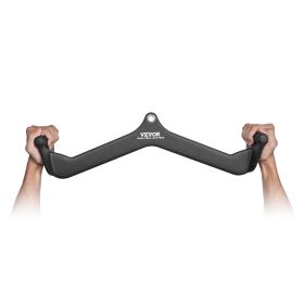 VEVOR LAT Pulldown Attachment, Cable Machine Rowing V-bar Attachment, Tricep Pull Down Bar, Back Strength Training Rubber Coated Handle Grip (Product Size: No. 4)