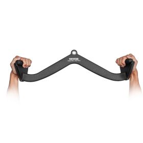 VEVOR LAT Pulldown Attachment, Cable Machine Rowing V-bar Attachment, Tricep Pull Down Bar, Back Strength Training Rubber Coated Handle Grip (Product Size: No. 6)